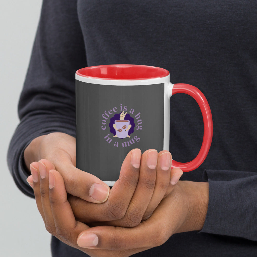 Coffee is a Hug in a Mug with Color Inside