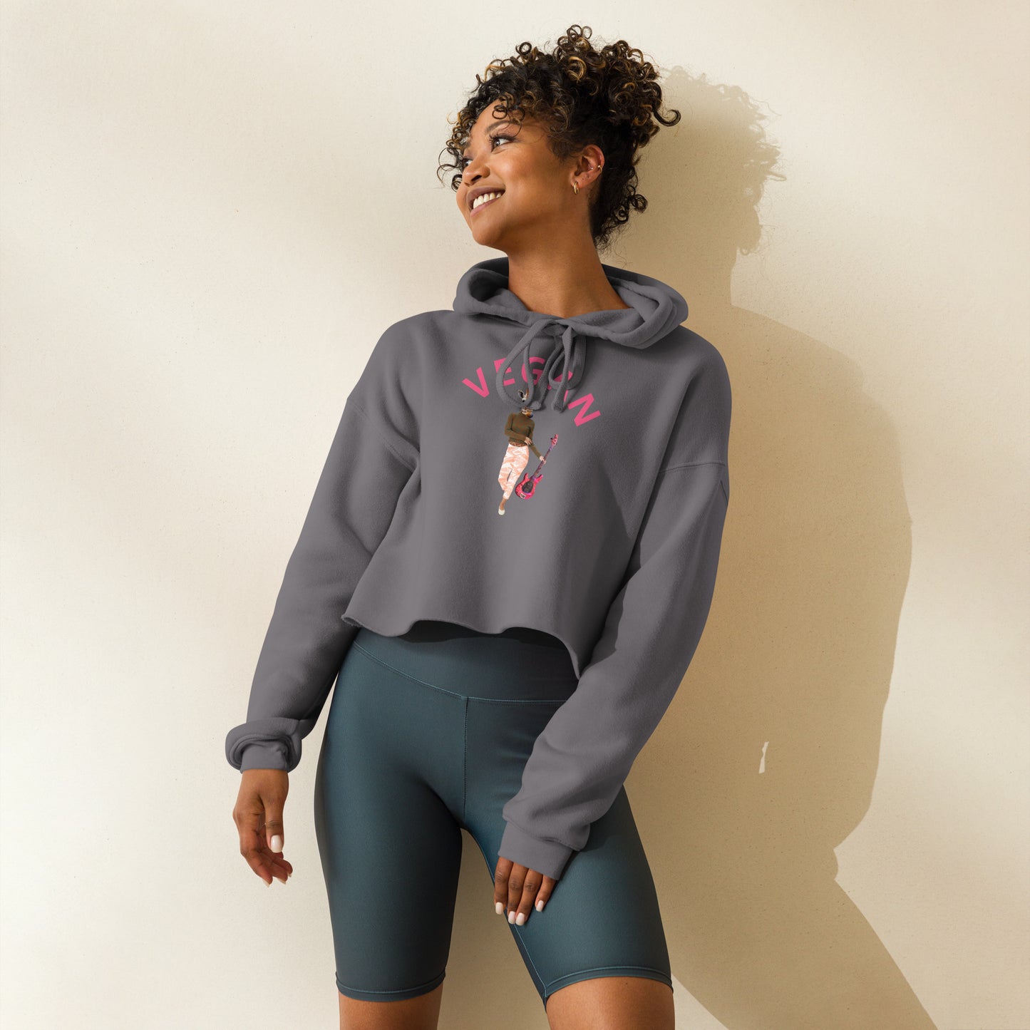 Vegan Guitar Crop Hoodie