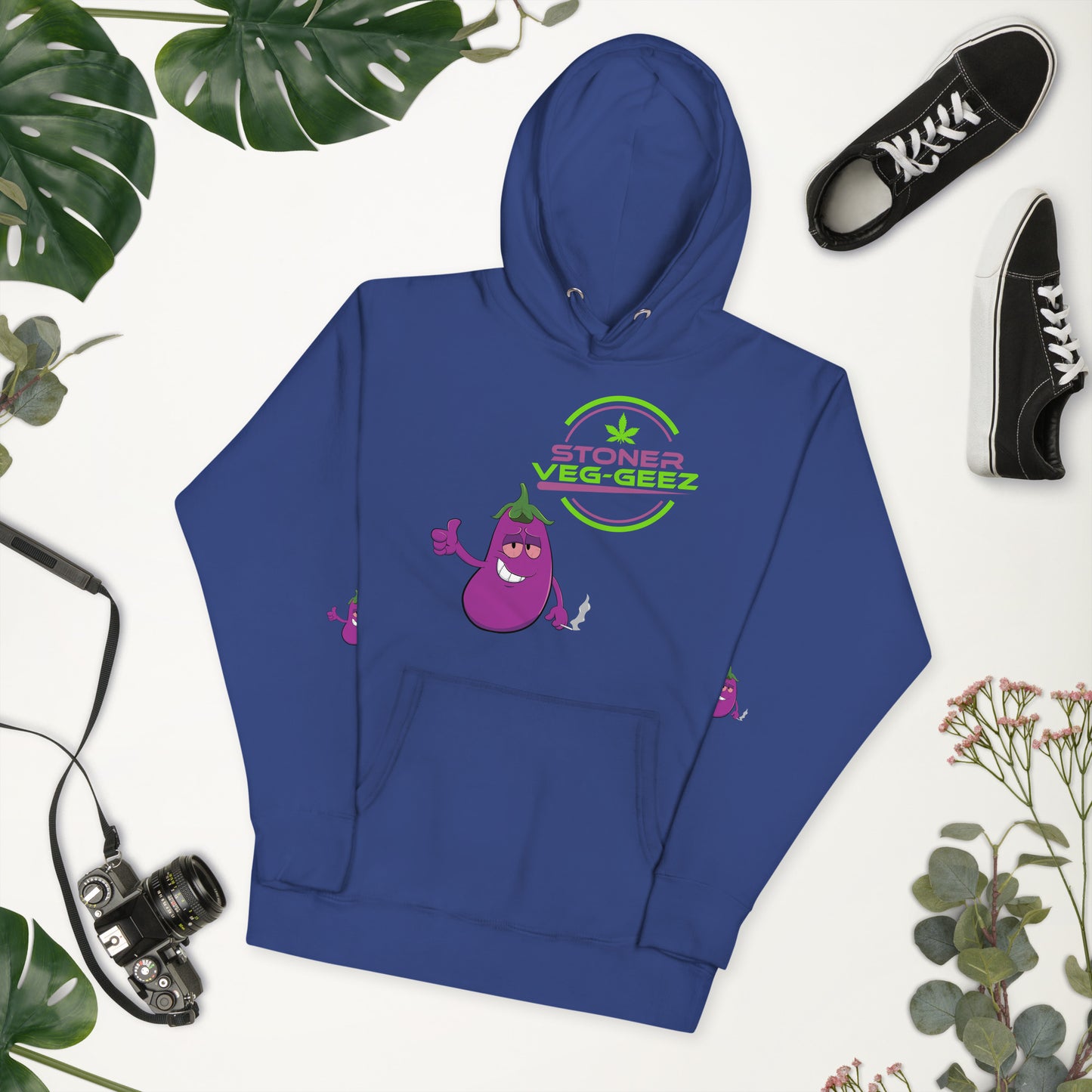 Stoner Veg-geez Eggplant Hoodie